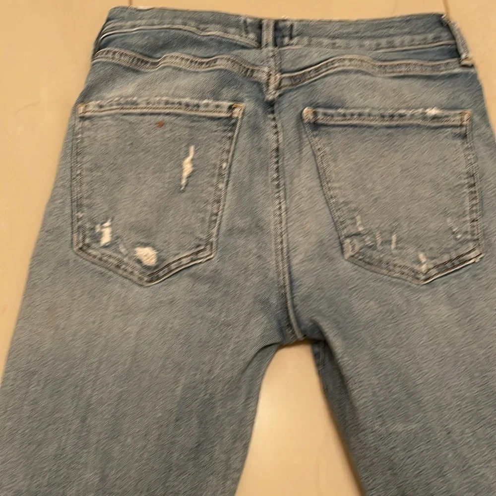 AGOLDE Sophie High Rise Ankle Crop Vertigo‎ Distressed Jeans women’s Sz 26 Blue